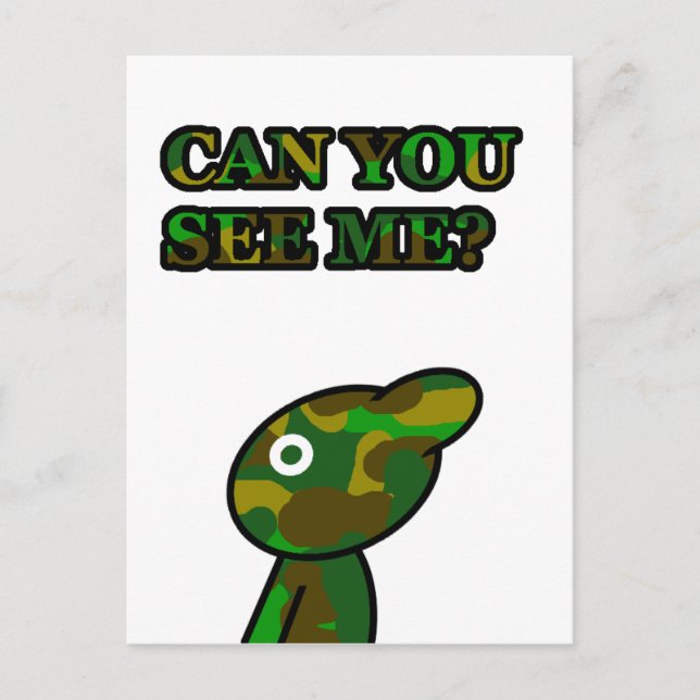 Camo Blue Postcard (Front)