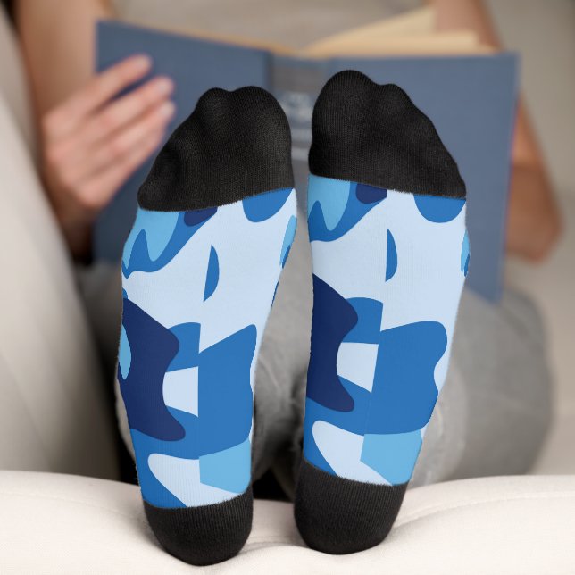 Camo Blue Socks (Bottom)