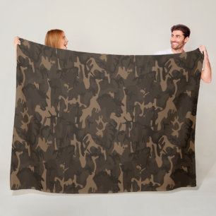 Camo Brown Fleece Blanket