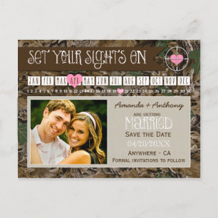 Camo Calendar Photo Save The Date Cards
