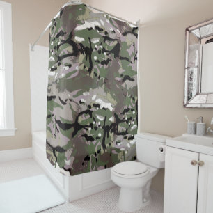 Camo Camo, and the art of disappearing. Shower Curtain