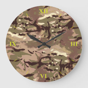 Camo Camo, Wherefore Art Thou? LIDJ Design. Large Clock