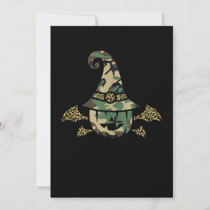 Camo Camouflage Leopard Pumpkin Autumn Halloween Holiday Card