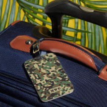 Camo camouflage pattern monogram initials
