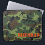 Camo Camouflage Personalised Laptop Sleeve<br><div class="desc">Show off your personal style in a fun way with this camouflage personalised laptop case.</div>