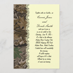 Camo Camouflage Wedding Invitation