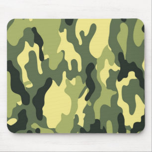 Camo Camping Hunting Green Camouflage Mouse Pad