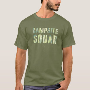 Camo CAMPSITE SQUAD Summer Counsellor Teacher Team T-Shirt