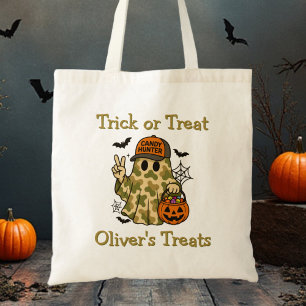 Camo Candy Hunter Ghost Trick or Treat Bag