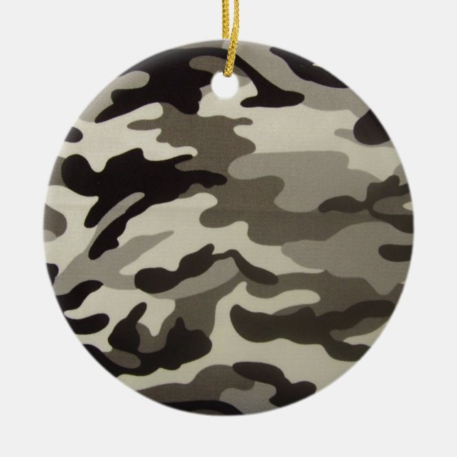 Camo Ceramic Tree Decoration (Front)
