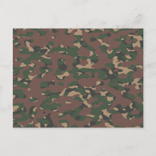 Camo Chic: A Military-Inspired for Hunting Fishing Postcard
