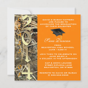 Camo Classic Elegant 2014 Graduation Invitation