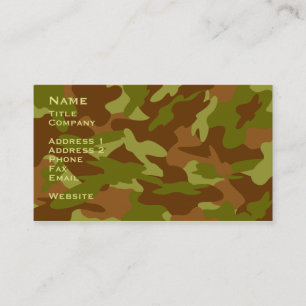 Camo Contact Card / Profile Card