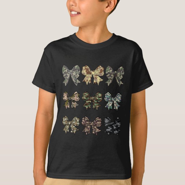 Camo Coquette Bow Duck Hunt Duck Hunting For Men W T-Shirt (Front)