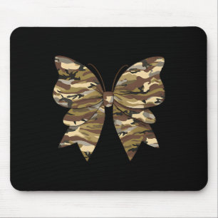 Camo Coquette Bow Duck Hunting Women Cute Butterfl Mouse Pad