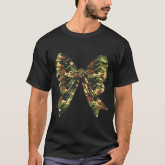 Camo Coquette Bow Hunt Duck Hunting Camouflage Wom T-Shirt