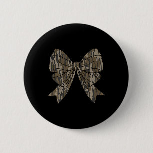 Camo Coquette Bow Hunt Hunting Women Girls Kids 6 Cm Round Badge