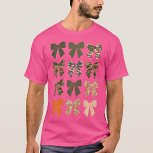 Camo Coquette Bow Hunting Camouflage Old Camo Bow T-Shirt