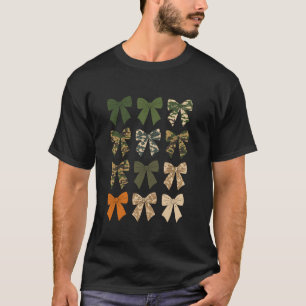 Camo Coquette Bow Hunting Camouflage Old Camo Bow T-Shirt