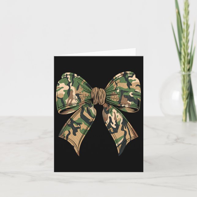 Camo Coquette Bow Hunting Camouflage Old Hunter Wo Card (Front)