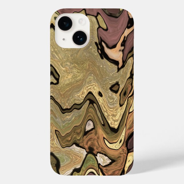 Camo cover. Camouflage jungle look. Green & Tan Case-Mate iPhone Case (Back)