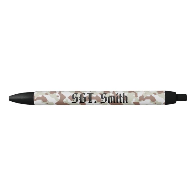 Camo Custom Black Trim Pen, Black Ink Black Ink Pe Black Ink Pen (Front)