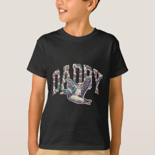 Camo Daddy Hunting Season Dad Mallard Duck Funny F T-Shirt