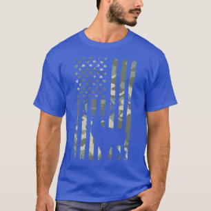 Camo Deer Hunter Flag T-Shirt
