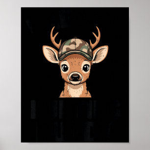 Camo Deer Hunting Daddy's Hunting Buddy Youth Boy Poster