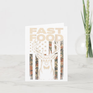 Camo Deer Hunting Fast Food Gag Hunter Gift Funny  Card