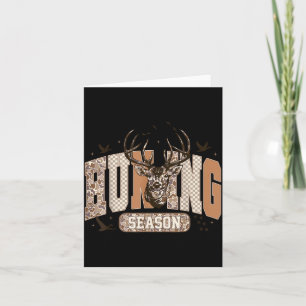 Camo Deer Hunting Season Wildlife Buck Antlers Hun Card