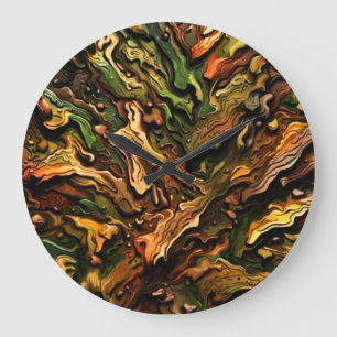 Camo Design Large Clock