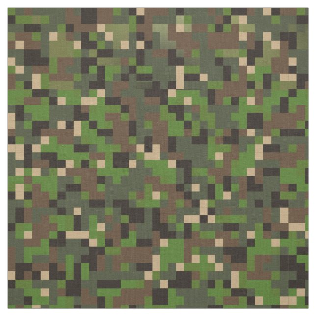 Camo digital computer pixel API printing| 8 Bit Fabric (Swatch)