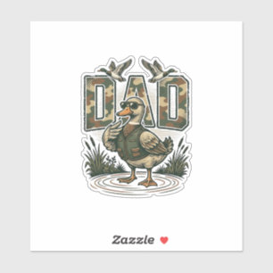 Camo Duck Dad Vintage Engraving T-Shirt Design_1