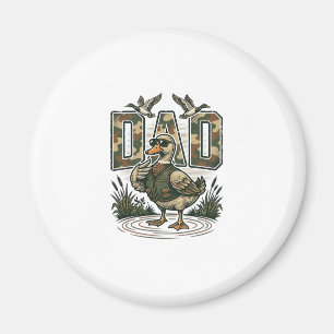 Camo Duck Dad Vintage Engraving T-Shirt Design_1 Magnet