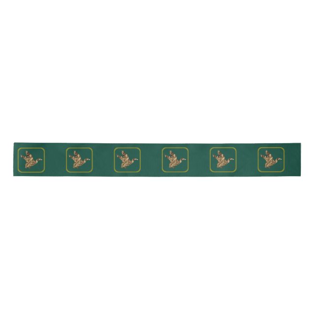 Camo Duck In flight Ribbon  Satin Ribbon (Front)