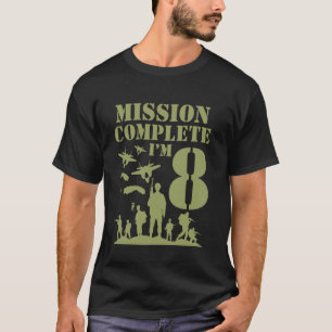 Camo Eight Birthday Boy Military 8th Party Boys Ag T-Shirt