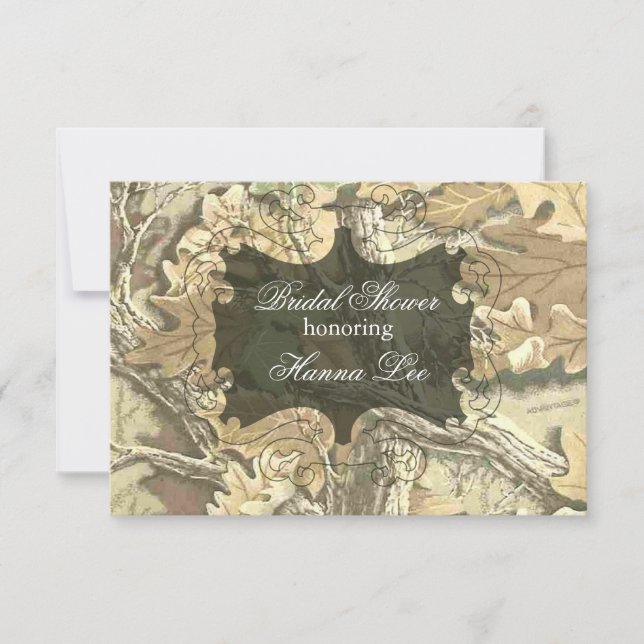 Camo Elegant Bridal Shower Invitation (Front)