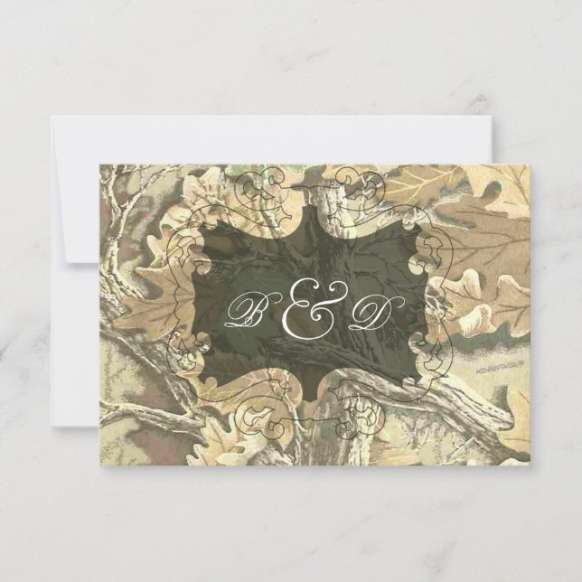 Camo Elegant Wedding Invitation (Front)