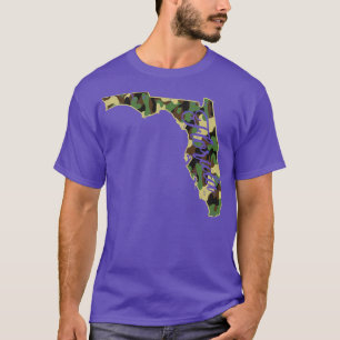 Camo Florida Flag Outline State T-Shirt