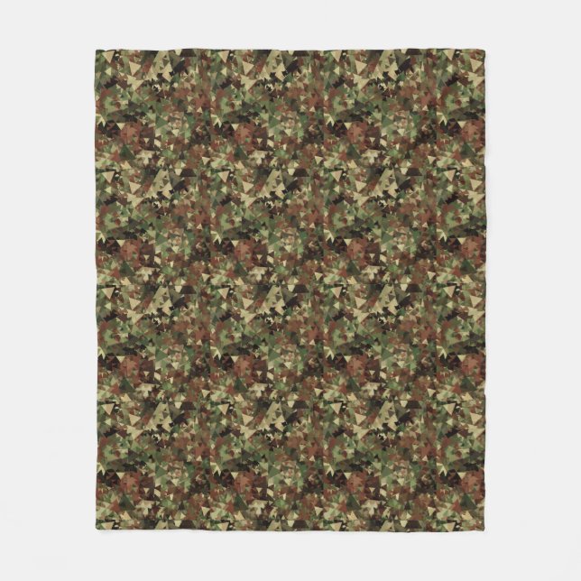 Camo Geometric Fleece Blanket (Front)