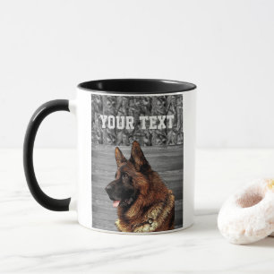 Camo German Shepherd Dog Breed Animal Name Mug