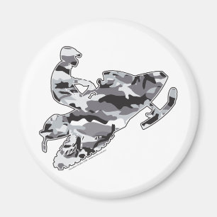 Camo Gray Sled on Black copy Magnet