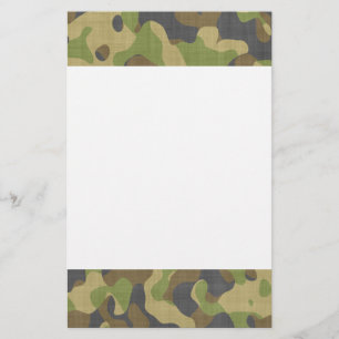 Camo Greens & Browns Stationery