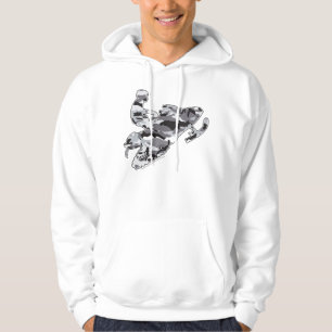Camo Grey Sled on Black copy Hoodie