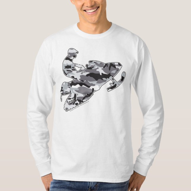 Camo Grey Sled on Black copy T-Shirt (Front)