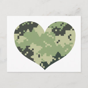 Camo Heart Postcard