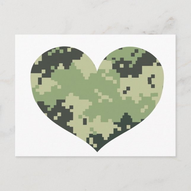 Camo Heart Postcard (Front)