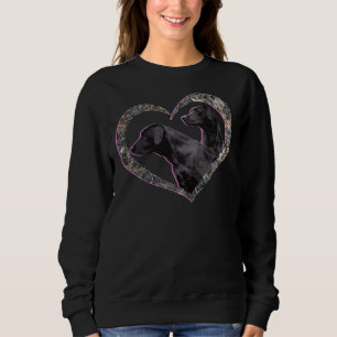 Camo Heart With Pink Highlights And Labrador Retri Sweatshirt