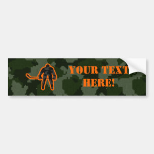 Camo Hockey Bumper Sticker